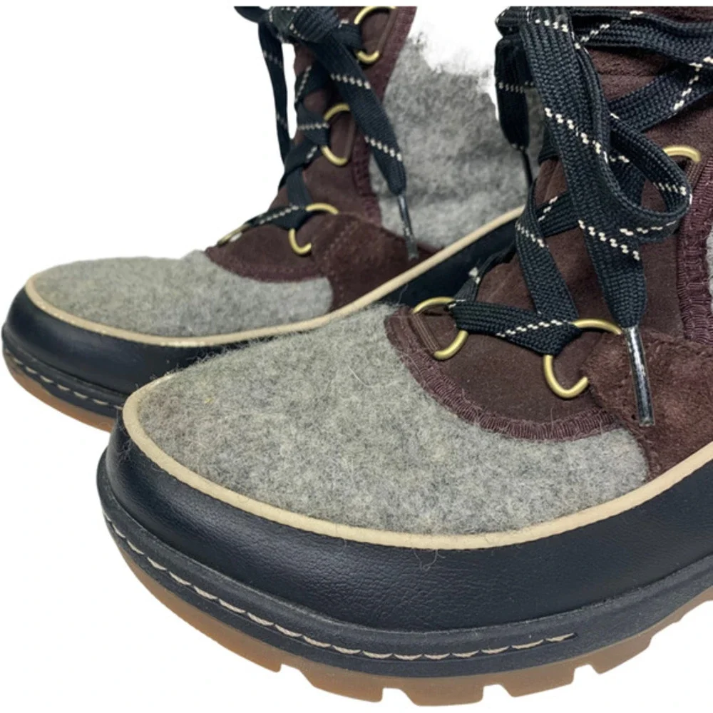SOREL‎ Gray Tivoli III Vegan Fur Winter Snow Boots